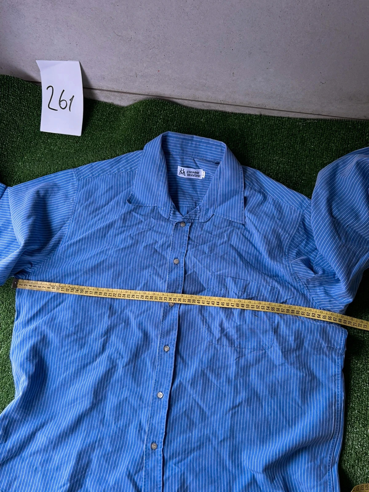 Gestreept hemd blauw l’homme moderne maat 45/46 – photo 9